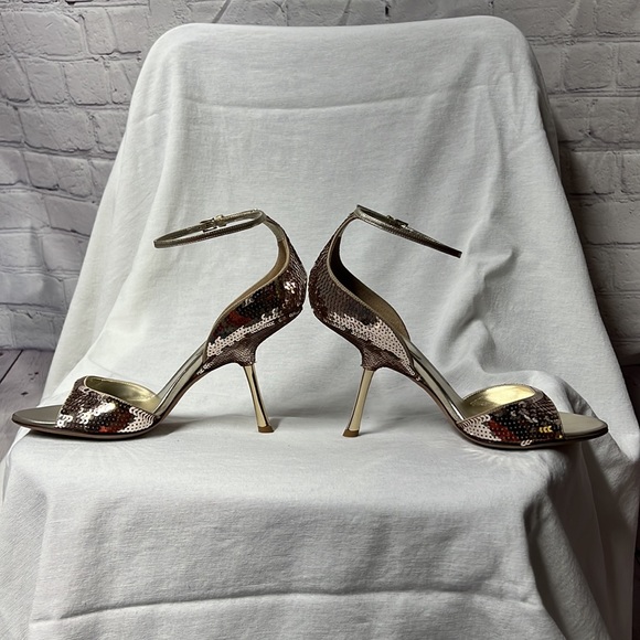 Valentino gold sequin heels - Picture 4 of 13